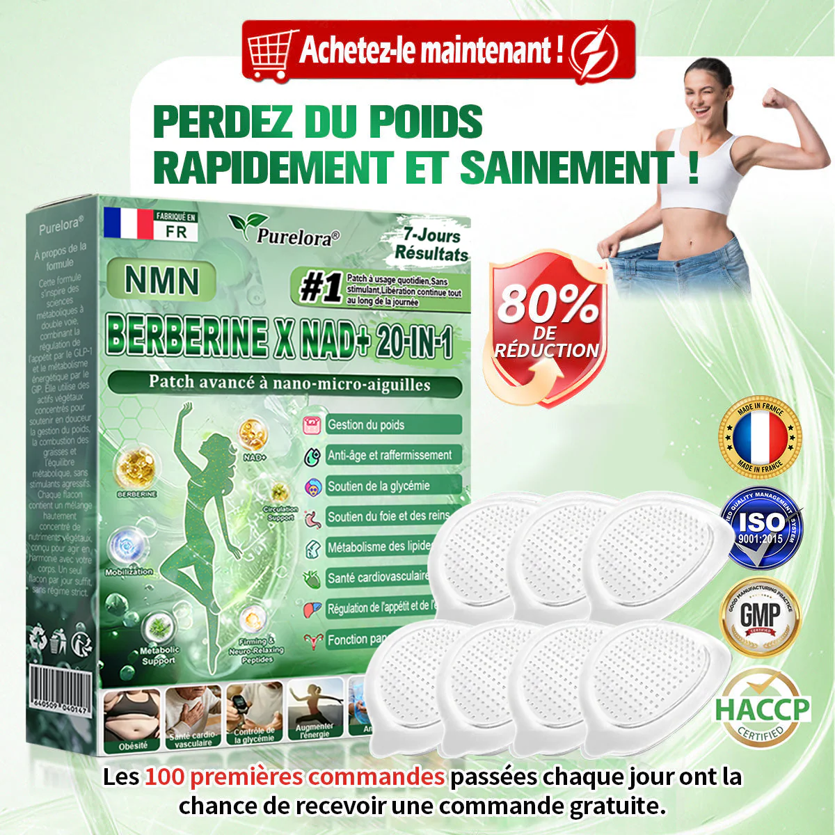 🇫🇷Pharmacie en ligne française🏥𝐏𝐮𝐫𝐞𝐥𝐨𝐫𝐚® NAD × 𝑬𝑮𝑪𝑮 20-𝒆𝒏-𝟏 𝐏𝐚𝙩𝙘𝙝 𝙈𝙞𝙘𝙧𝙤𝙣é𝙚𝒅𝒍𝒆 𝑨𝒗𝒂𝐧𝐜é 𝙉𝙖𝒏𝒐 (𝐔𝐧𝐞 𝐬𝐞𝐮𝐥𝐞 𝐟𝐨𝐢𝐬 𝐩𝐚𝐫 𝐣𝐨𝐮𝐫, 𝐜𝐡𝐚𝐧𝐠𝐞𝐦𝐞𝐧𝐭𝐬 𝐯𝐢𝐬𝐢𝐛𝐥𝐞𝐬 𝐞𝐧 𝟕 𝐣𝐨𝐮𝐫𝐬) ✅𝐏𝐨𝐮𝐫 𝐥’𝐨𝐛é𝐬𝐢𝐭é, 🅟🅔🅐🅤 🅡🅔🅛â🅒🅗é🅔,𝐝𝐢𝐚𝐛è𝐭𝐞, 𝐚𝐩𝐧é𝐞 𝐝𝐮 𝐬𝐨𝐦𝐦𝐞𝐢𝐥, 𝐩𝐫𝐨𝐛𝐥è𝐦𝐞𝐬 𝐚𝐫𝐭𝐢𝐜𝐮𝐥𝐚𝐢𝐫𝐞𝐬, 𝐞𝐭 𝐛𝐢𝐞𝐧 𝐩𝐥𝐮𝐬