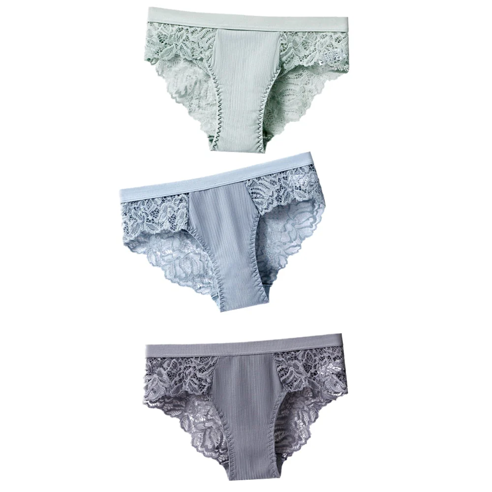 3 Pcs Cotton Panties Sexy Panty Briefs Lace Panties Women Underwear Lingerie Panties for Female Ladies Floral Pantys Underpants - Image 24